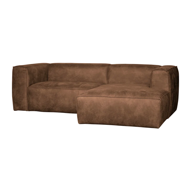 Bean chaise longue sofa rechts eco-leder cognac