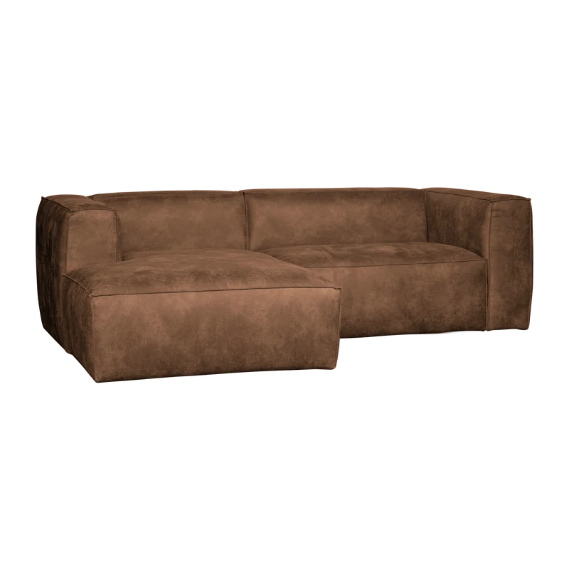 Bean chaise longue sofa links eco-leder cognac