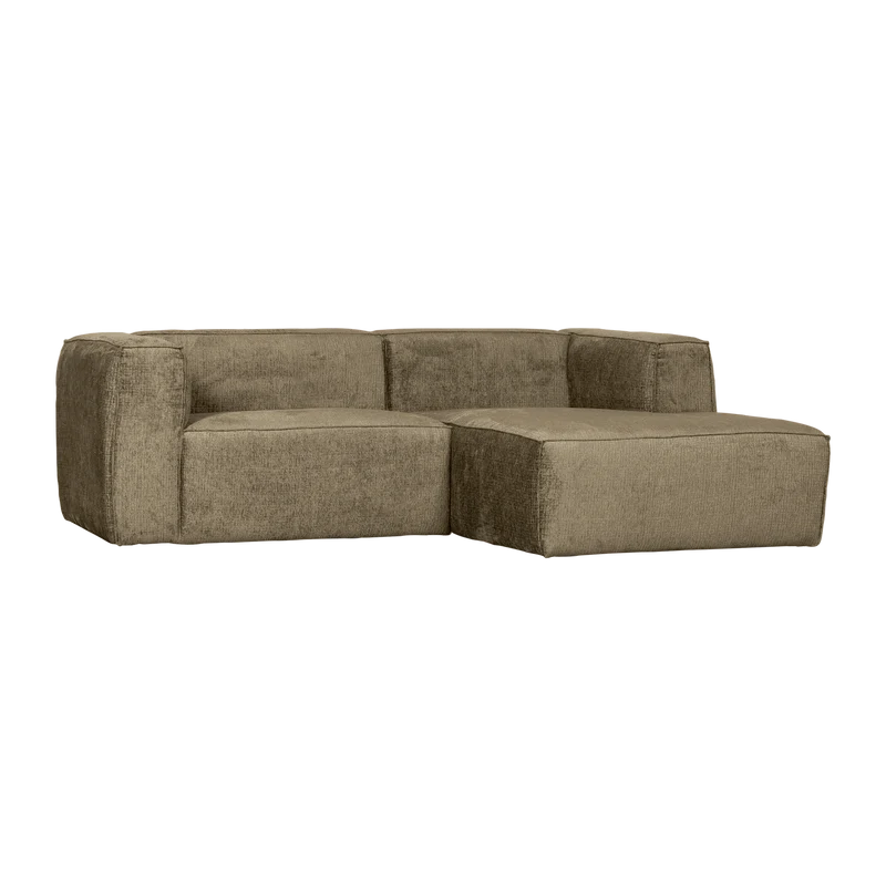 Bean chaise longue sofa rechts struktur-samt spices
