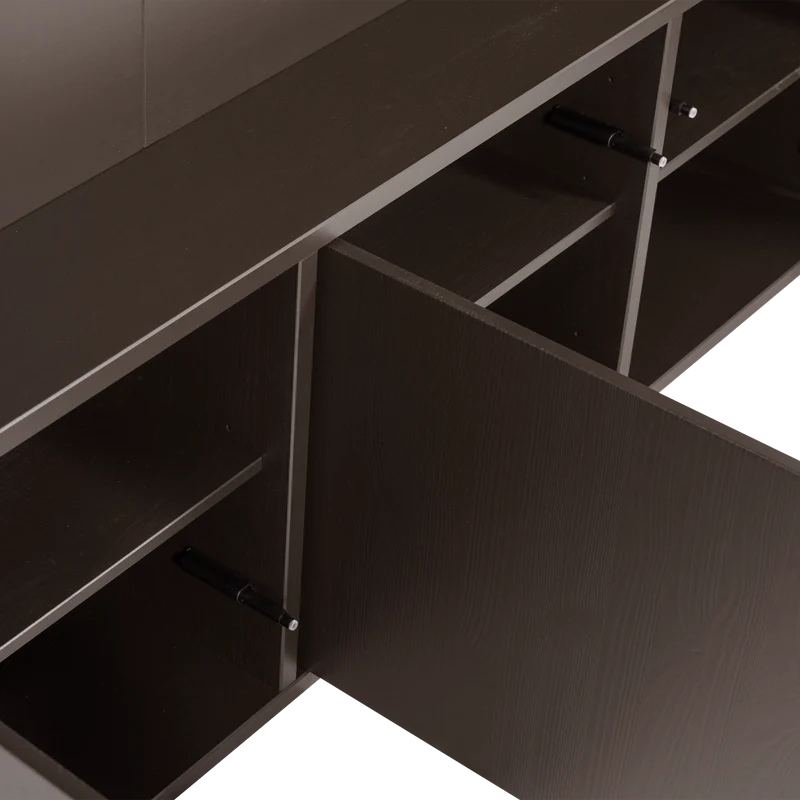 Meggy tv ablageschrank 160 cm kiefer mittelbraun