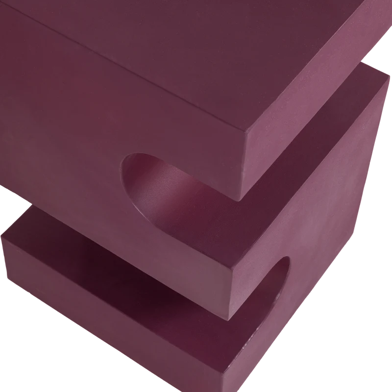 Jessa side table metall lila/braun