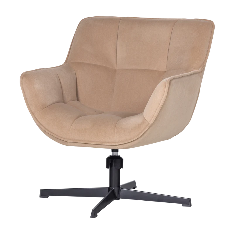 Wibo drehsessel mat velvet natur