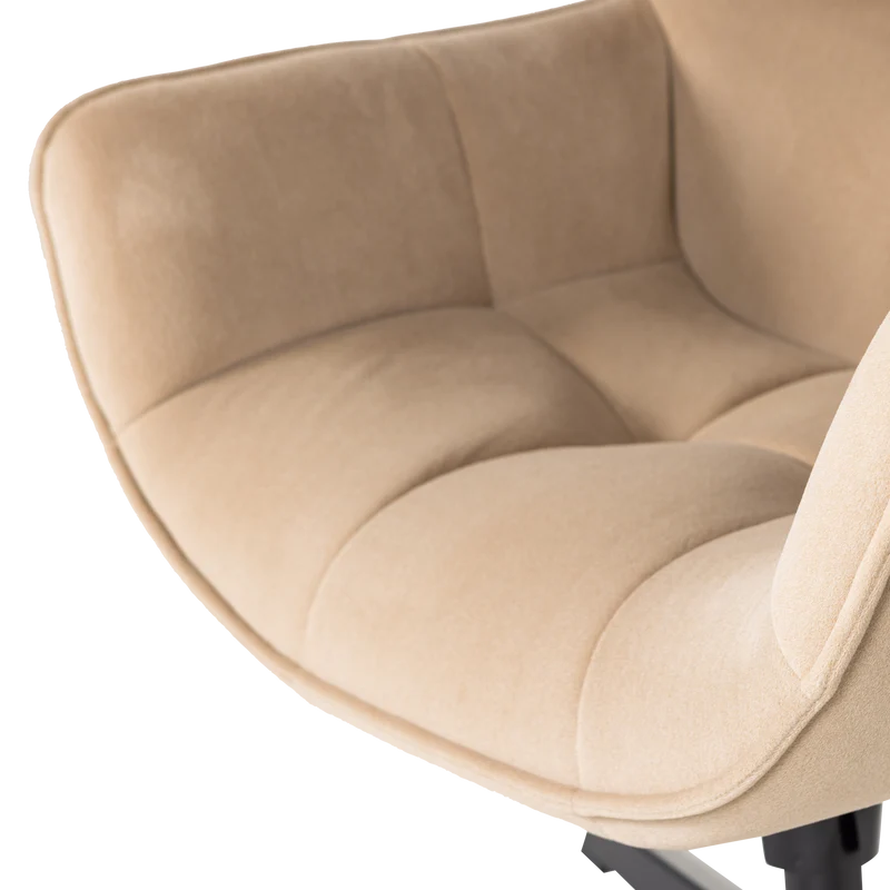 Wibo drehsessel mat velvet natur