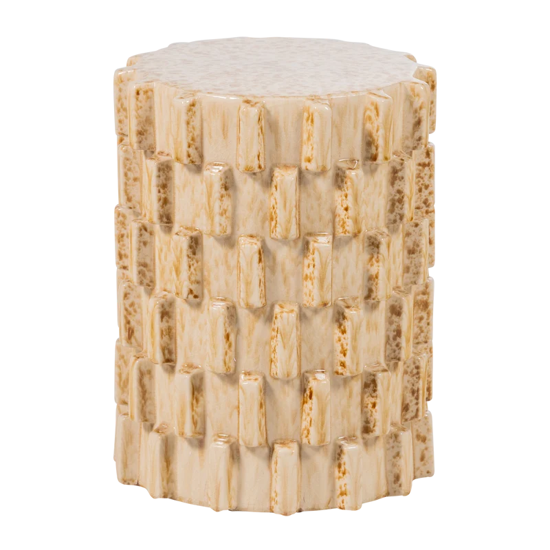 Axu dekorativer beistelltisch ø35x45 cm keramik sand
