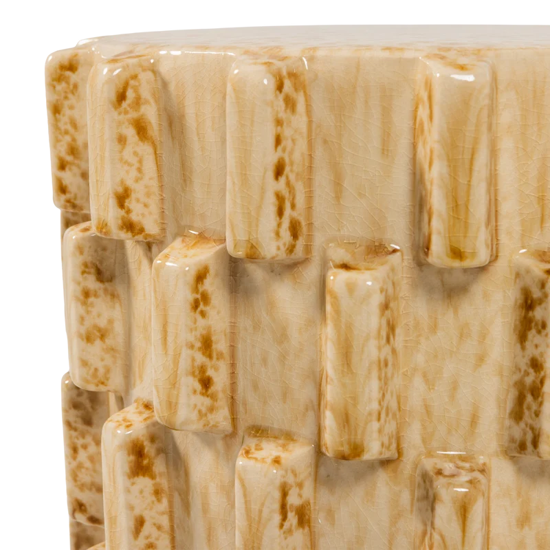 Axu dekorativer beistelltisch ø35x45 cm keramik sand