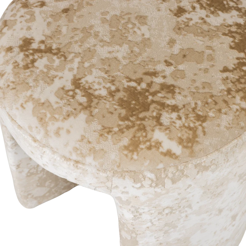 Charlie gepolsterter hocker strukturstoff beige