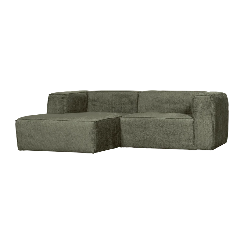 Bean chaise longue sofa links struktur-samt moss