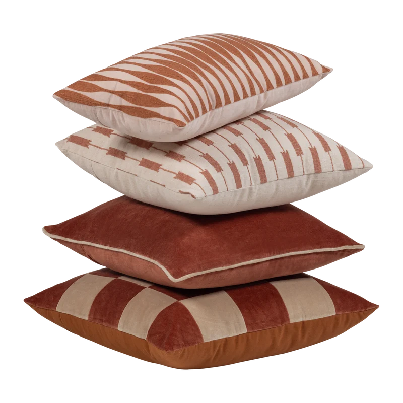 Zena kissin velvet rosa/rostbruin - 4er set