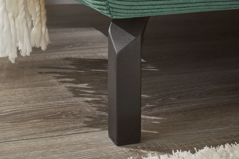KAWOLA Sofa DELIA Ecksofa Feincord grün