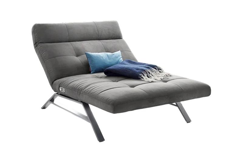 KAWOLA Doppelliege AMERIVA Relaxliege Maxi Velvet grau