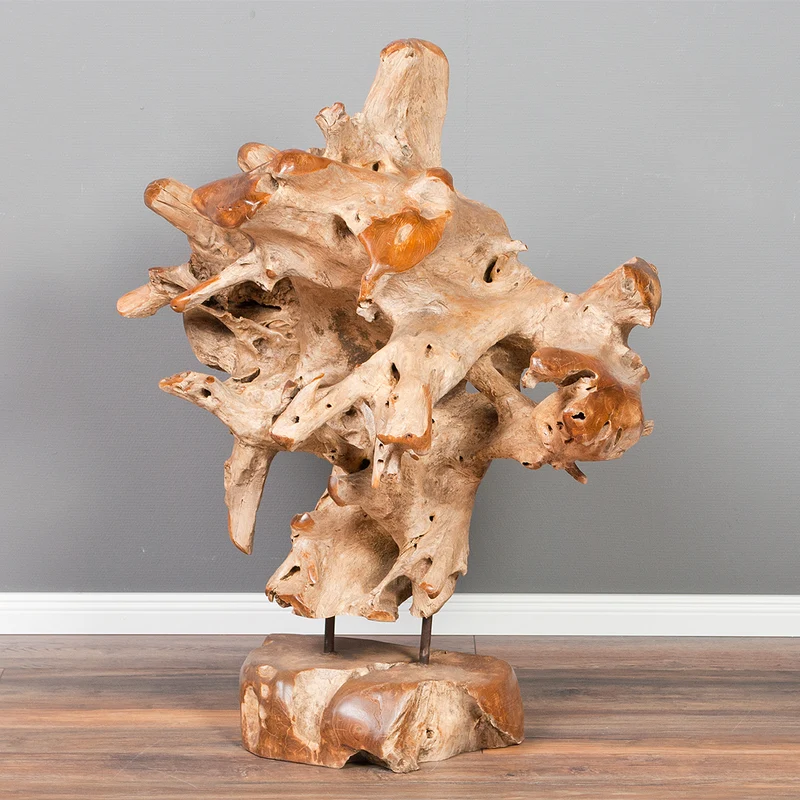 Abstrakte Teakwurzel Skulptur ARCA
