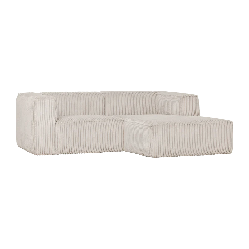 Bean chaise longue sofa rechts cord natur