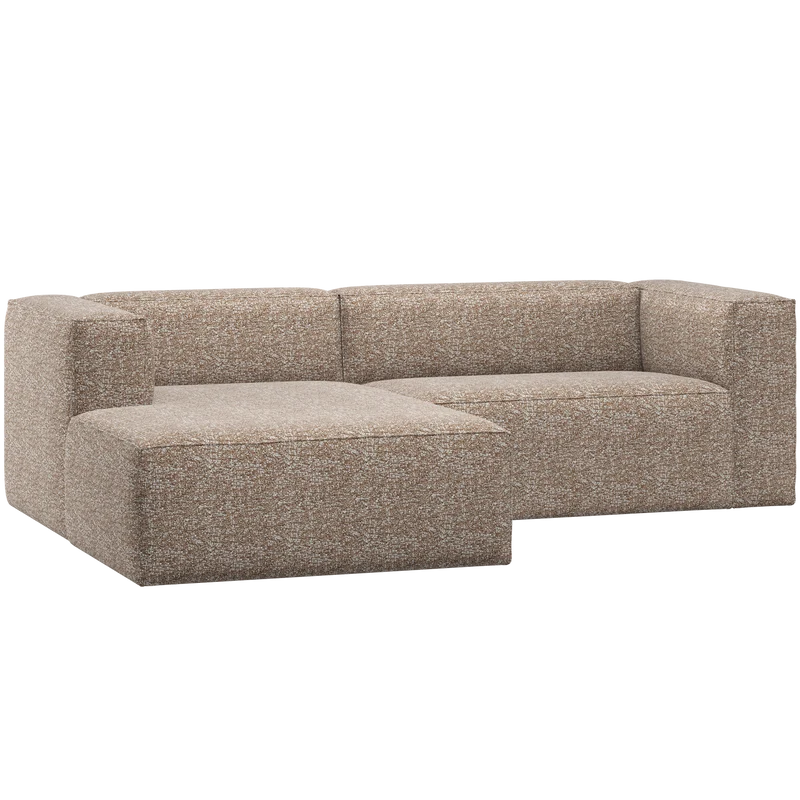 Bean chaise longue sofa links hellbraun melange