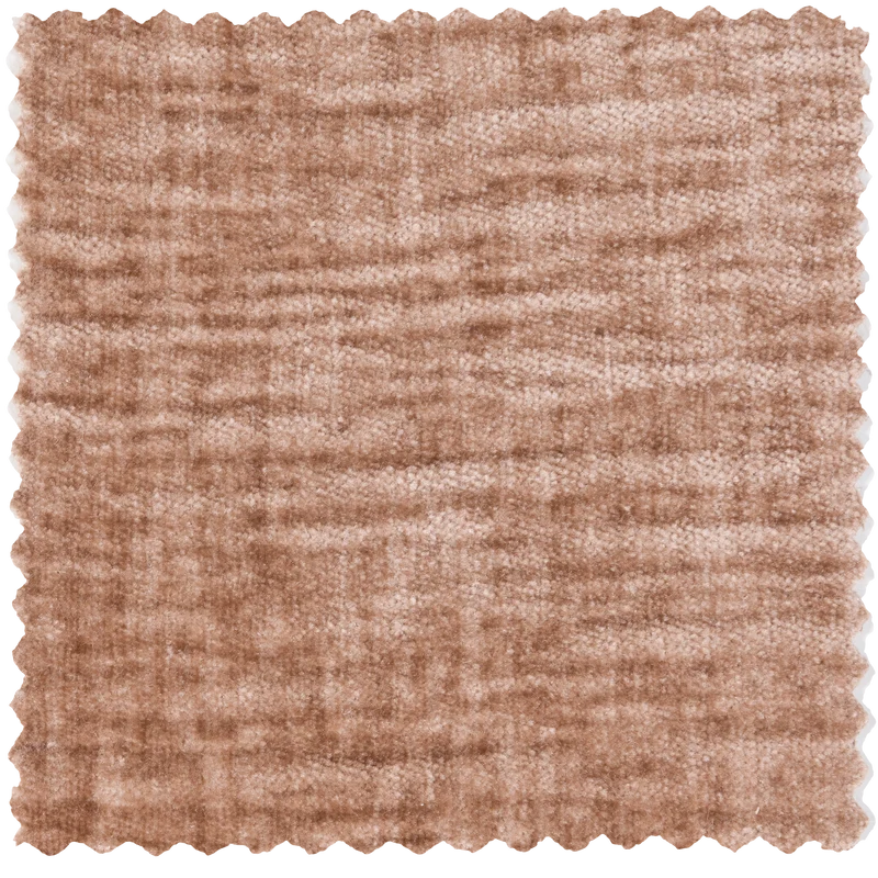 Bean ecksofa rechts chenille-samt pfirsichrosa