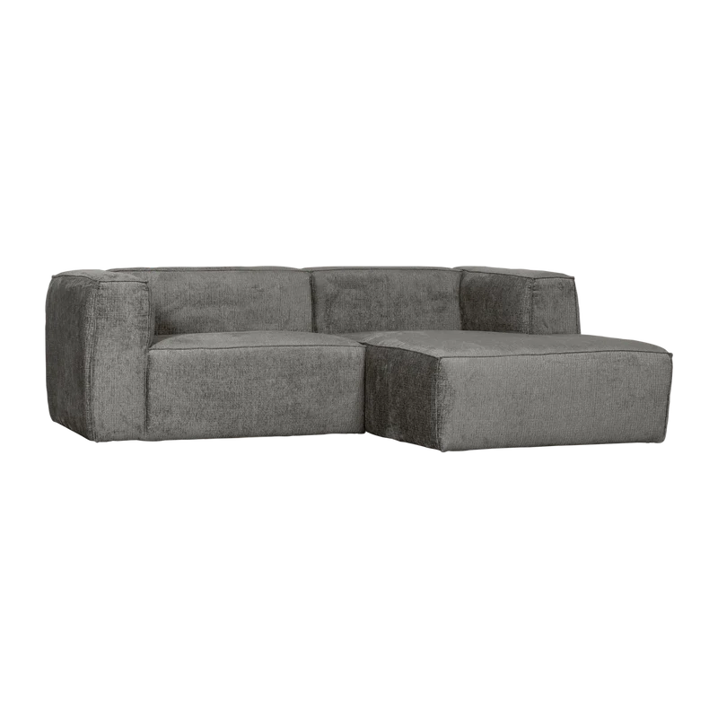 Bean chaise longue sofa rechts struktur-samt cloud sky