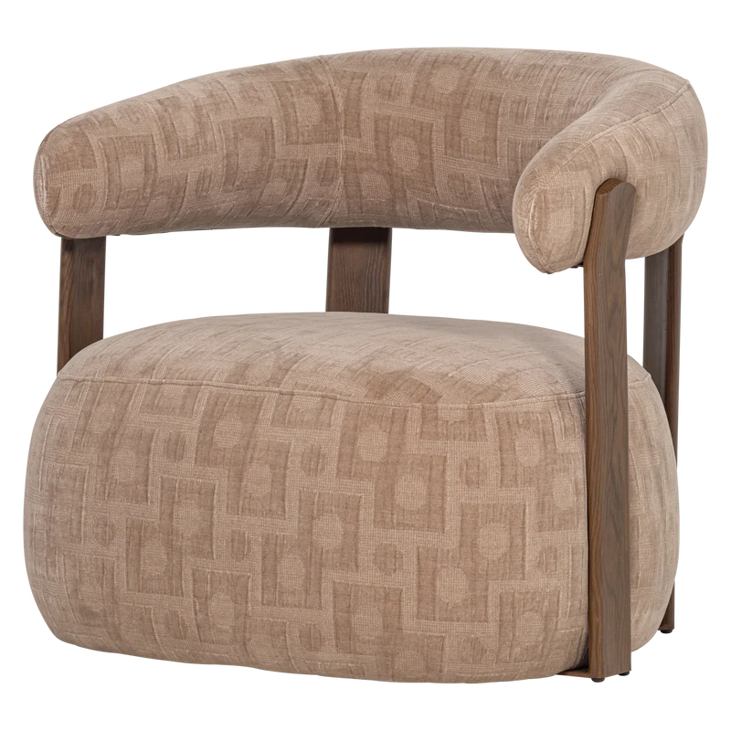 Foon sessel 3d-strukturstoff sand