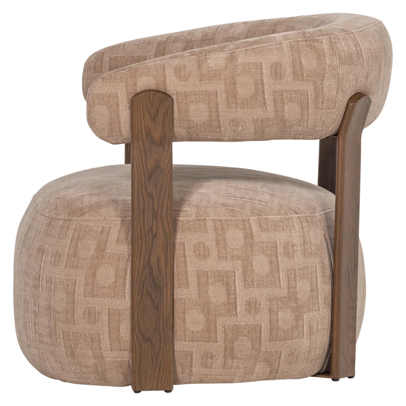 Foon sessel 3d-strukturstoff sand