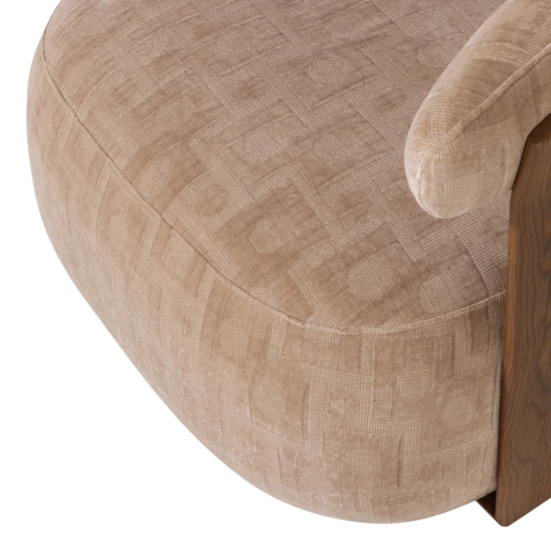 Foon sessel 3d-strukturstoff sand