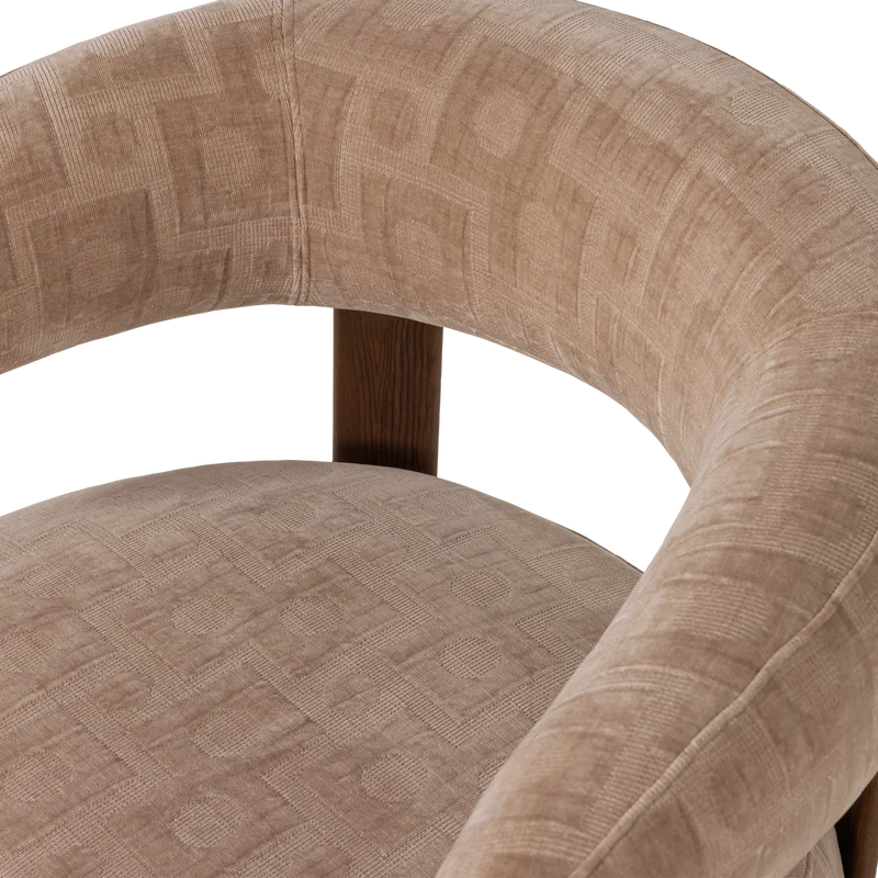 Foon sessel 3d-strukturstoff sand