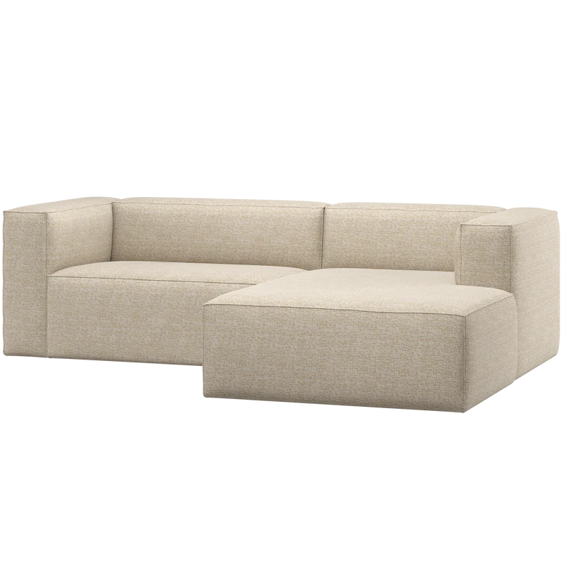 Bean chaise longue sofa rechts beige melange