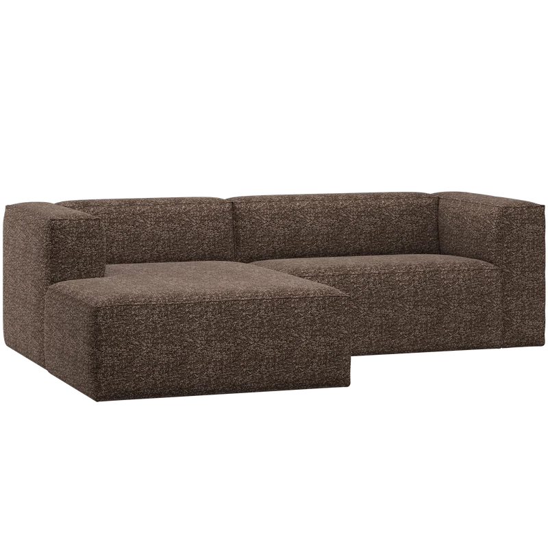 Bean chaise longue sofa links braun melange