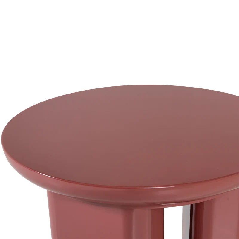 Orivo beistelltisch holz hochglanz rot/rosa