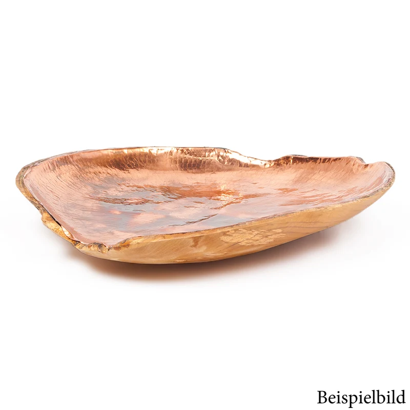 Teak & Kupfer Deko-Schale TEMBAGA-Four ca. 50cm Natural