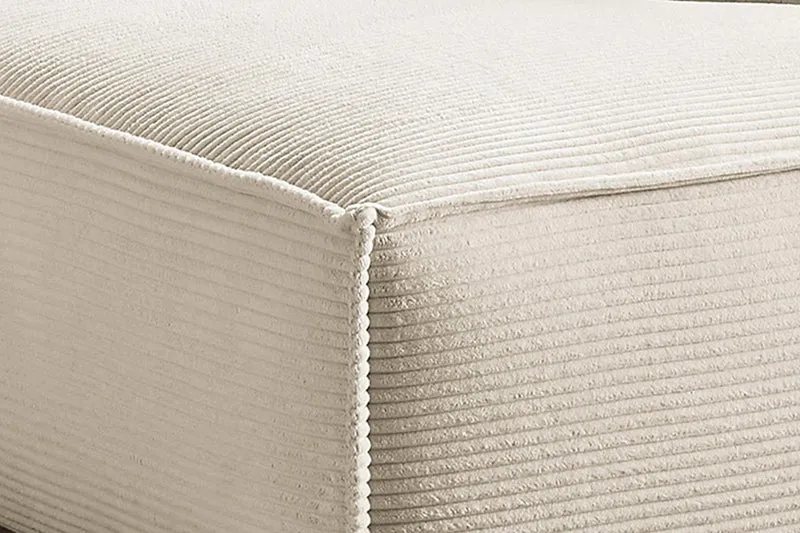 KAWOLA Sofa SAMU Ecksofa Cord cremeweiß