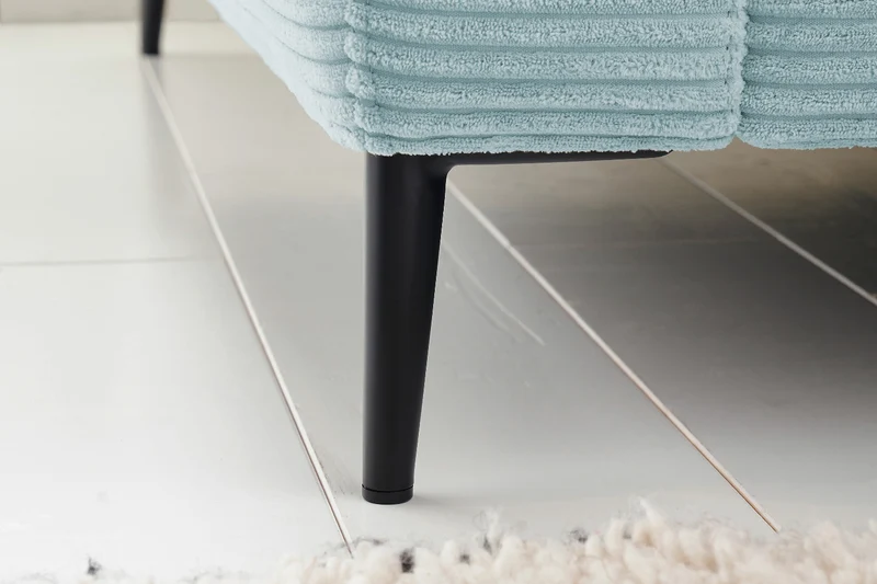 KAWOLA Ecksofa CARA Sofa Cord hellblau