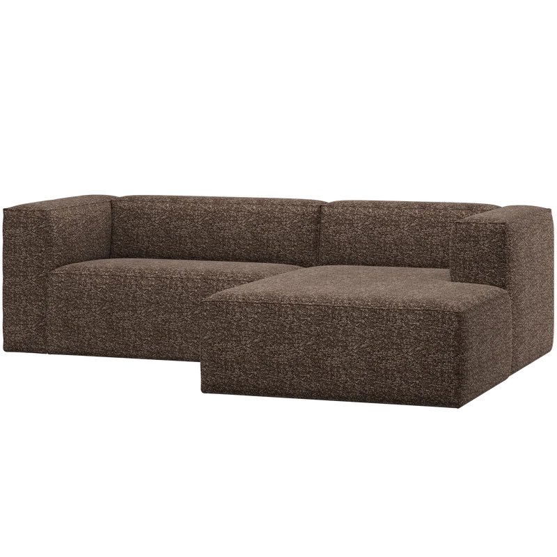 Bean chaise longue sofa rechts braun melange