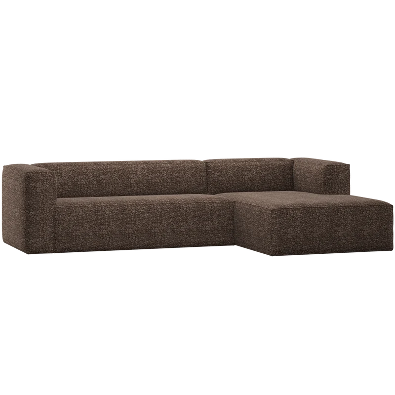 Bean ecksofa rechts braun melange