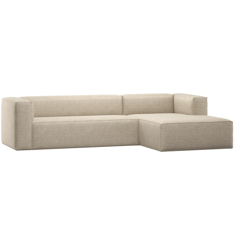 Bean ecksofa rechts beige melange