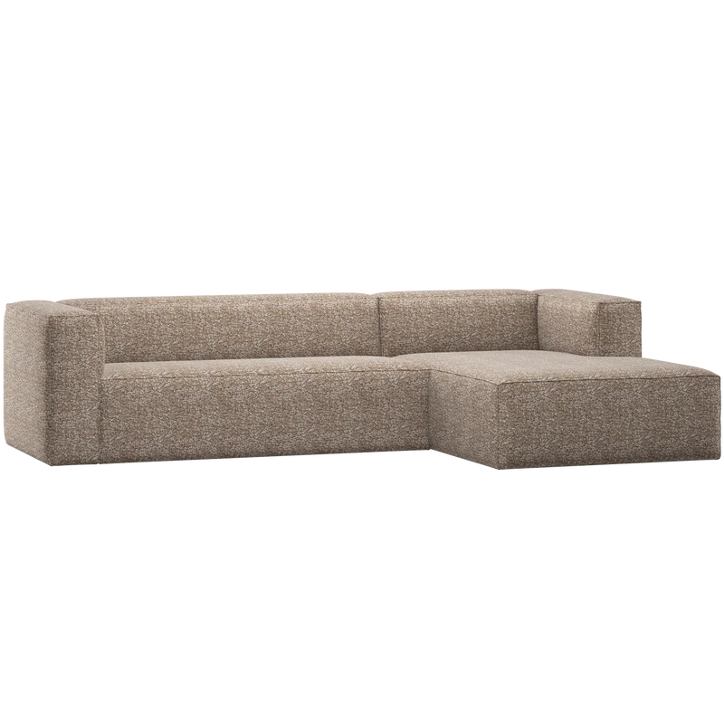 Bean ecksofa rechts hellbraun melange