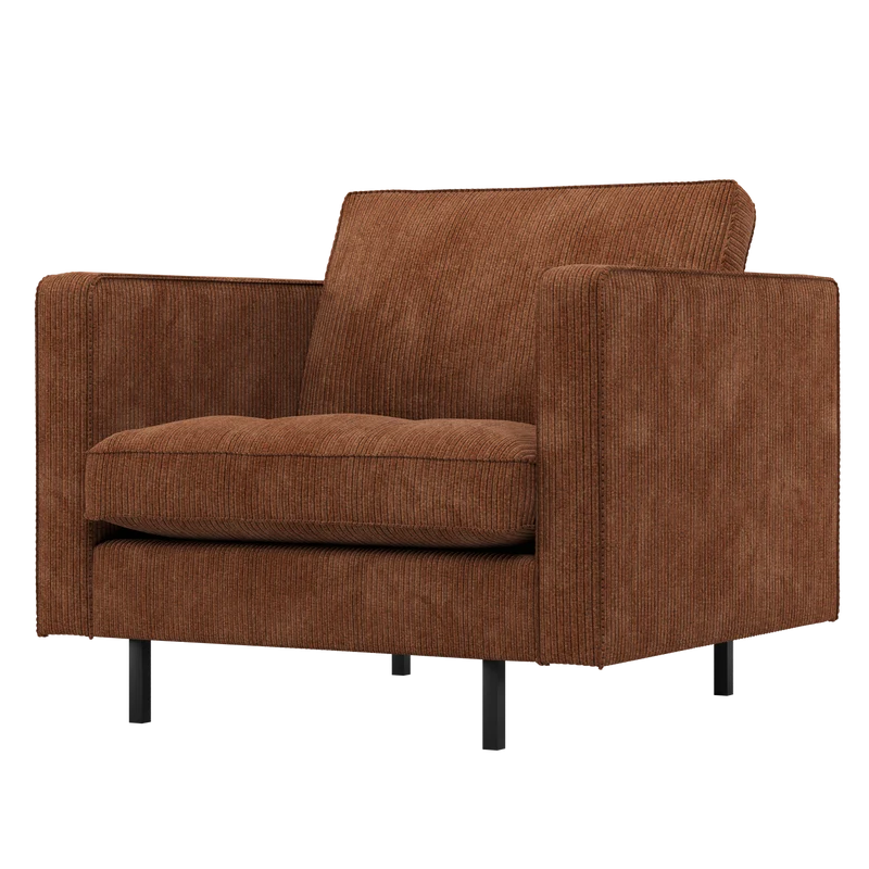 Rodeo classic sessel cord rostbraun