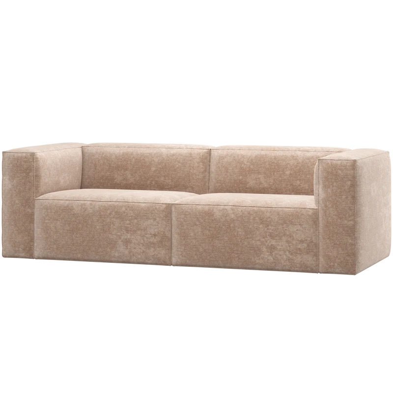Bean 3,5-sitzer sofa chenille-samt natur