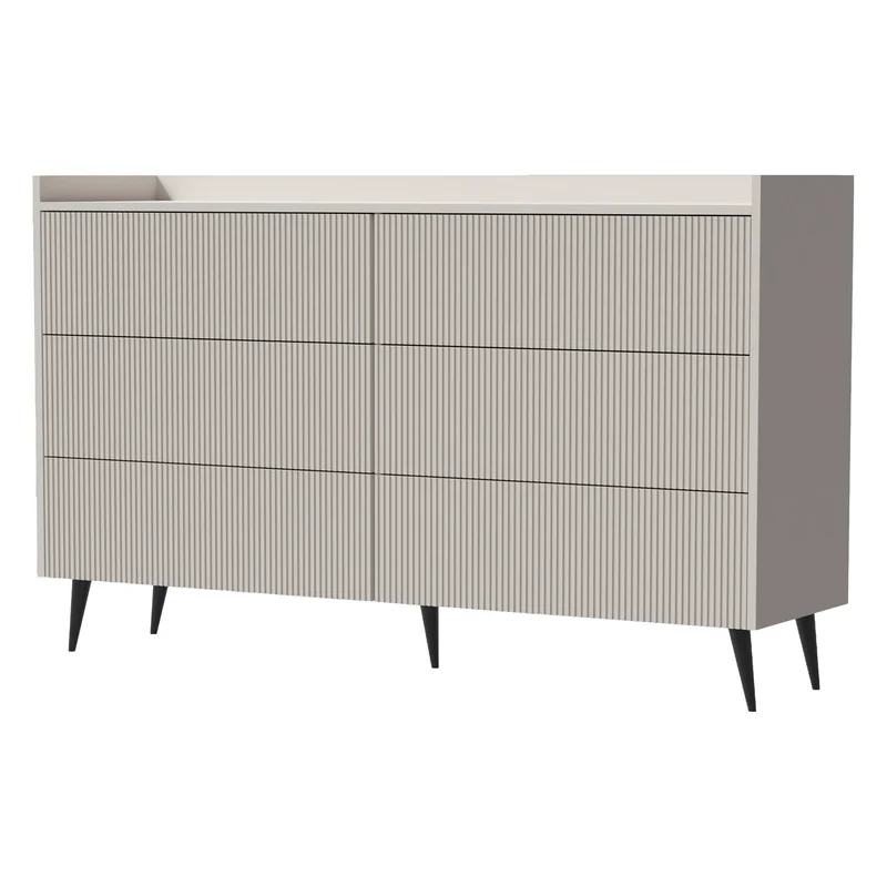 Ademo Kommode 150 cm mit 6 Schubladen – Kaschmir