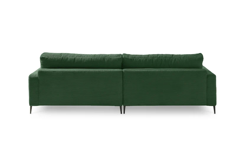 KAWOLA Ecksofa CARA Sofa Cord smaragd