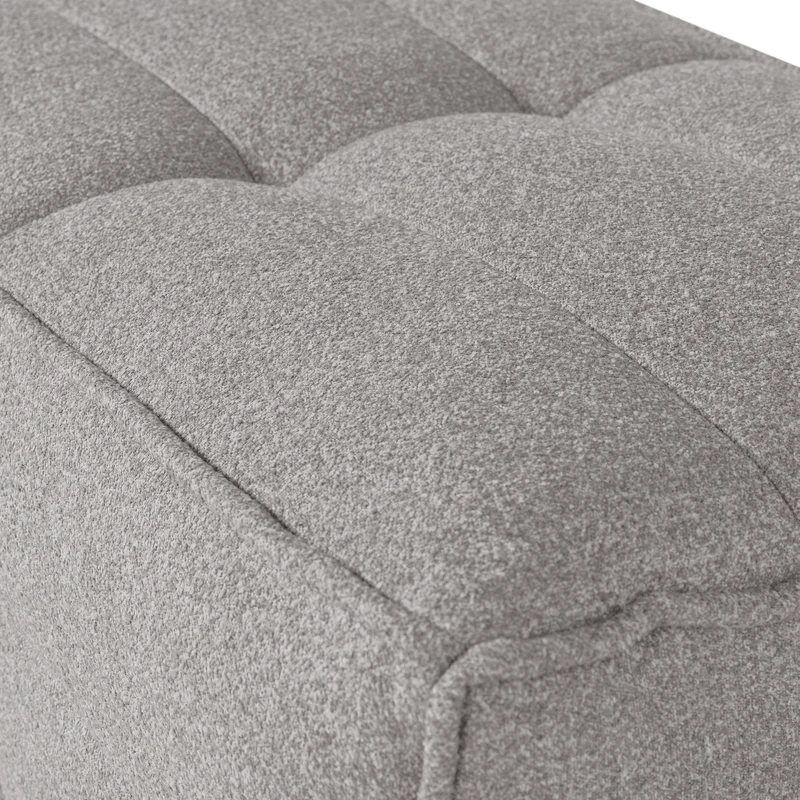 Cluster hocker bouclé warmes grau
