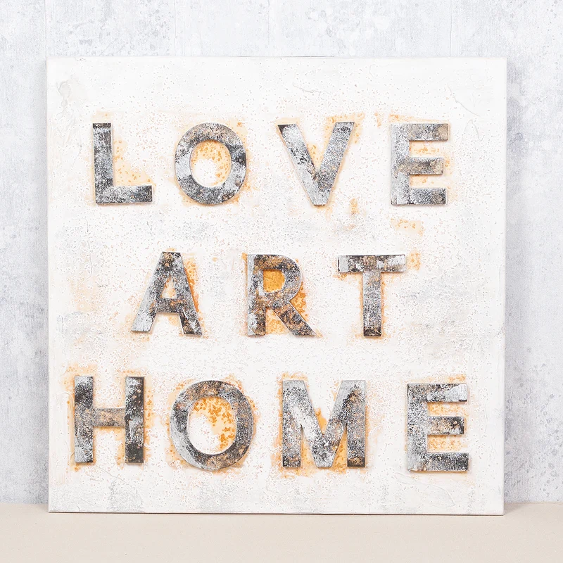 3D Wandbild LOVE-ART-HOME 60x60cm