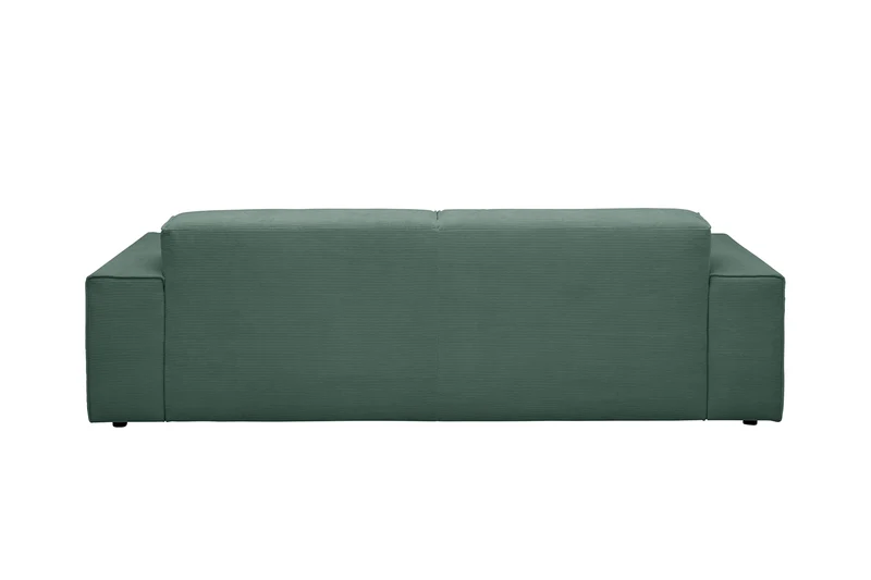 KAWOLA Sofa RANI 3-Sitzer Feincord grün