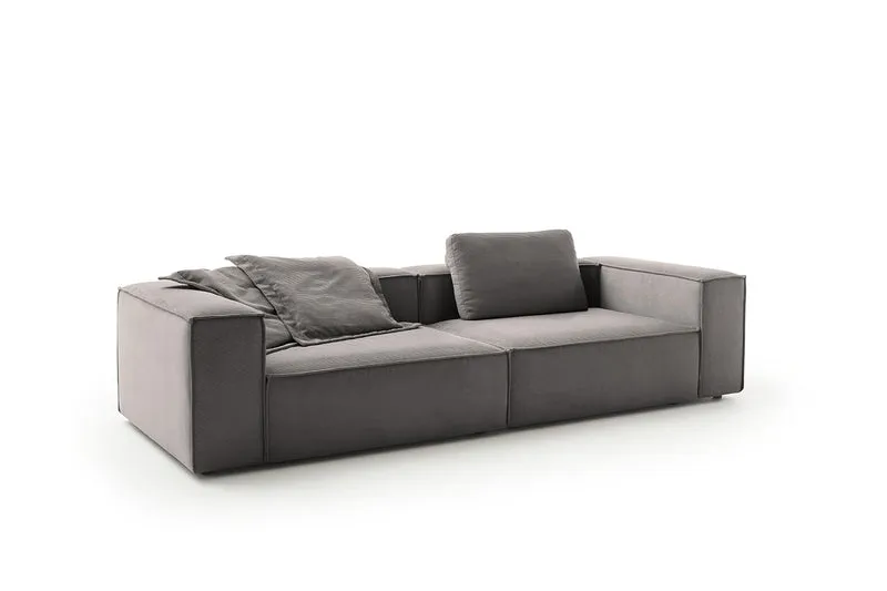KAWOLA Sofa CARMO 3-Sitzer Feincord anthrazit