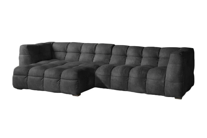 KAWOLA Sofa ROSARIO Ecksofa Velvet anthrazit