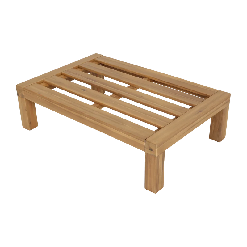 Gartenhocker/Beistelltisch Akazienholz natur/sand