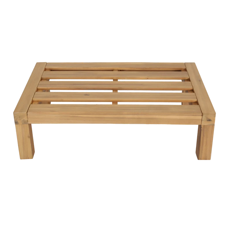 Gartenhocker/Beistelltisch Akazienholz natur/sand