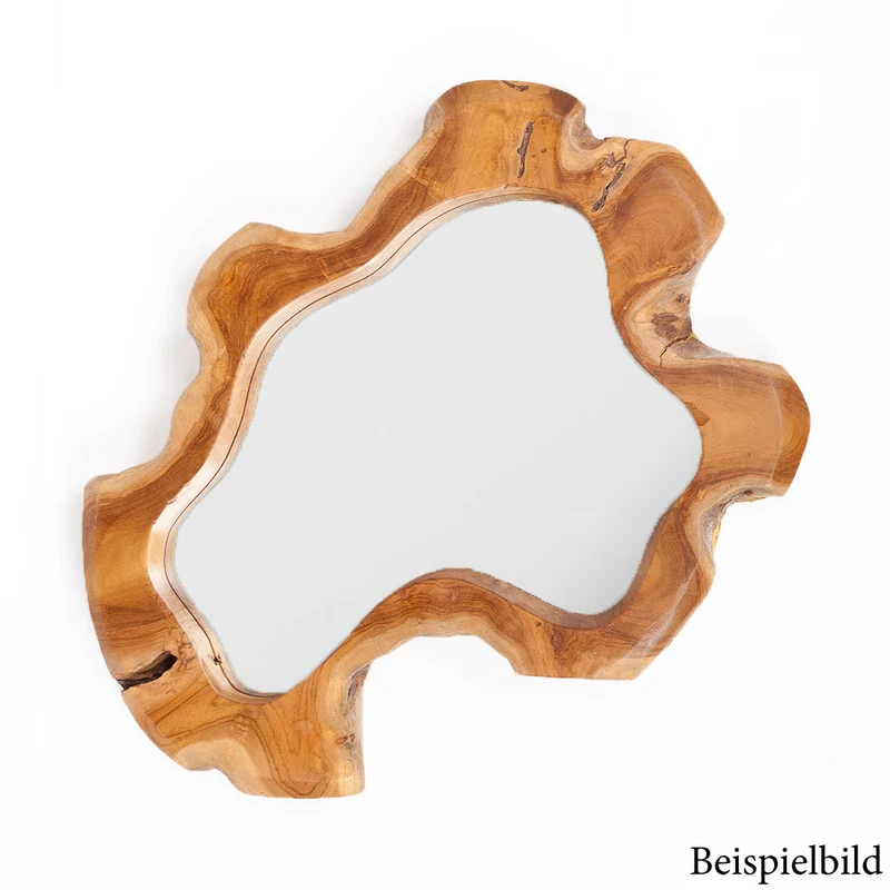Wandspiegel SLICE Teak ca. D45cm