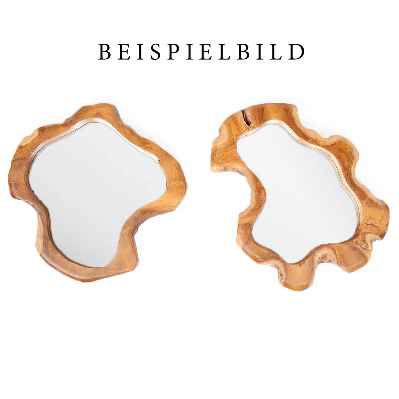Wandspiegel SLICE Teak ca. D45cm