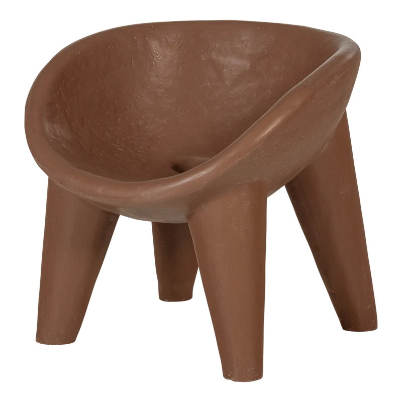 Garten-Loungesessel faserverstärkter Polymer rot/braun
