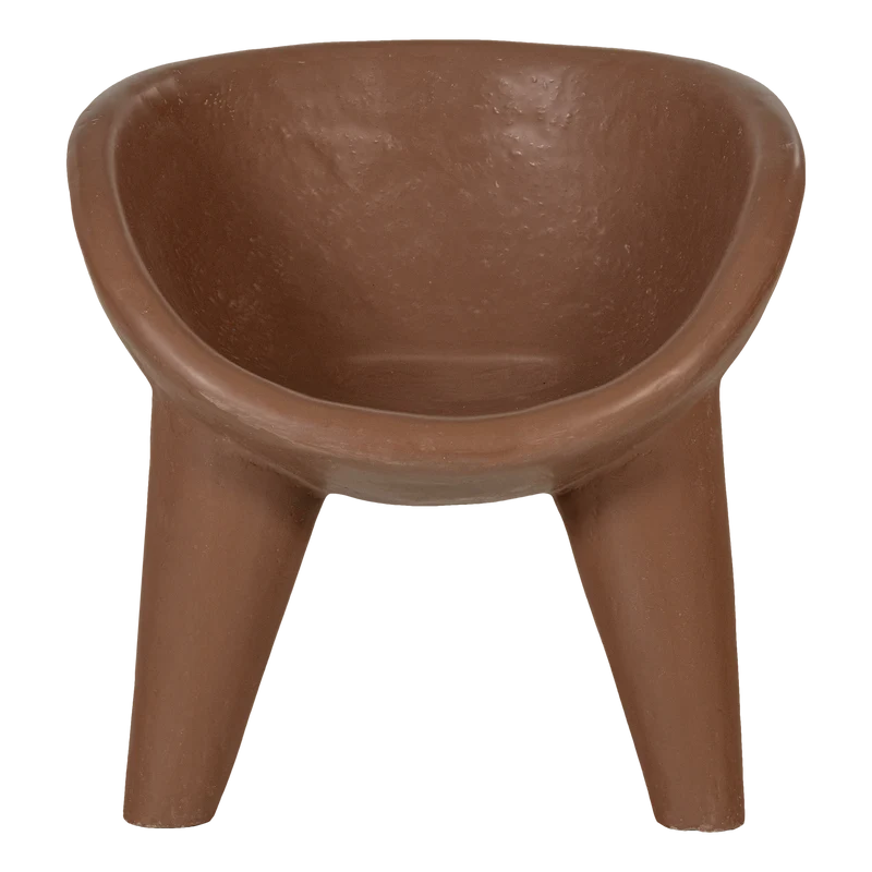 Garten-Loungesessel faserverstärkter Polymer rot/braun