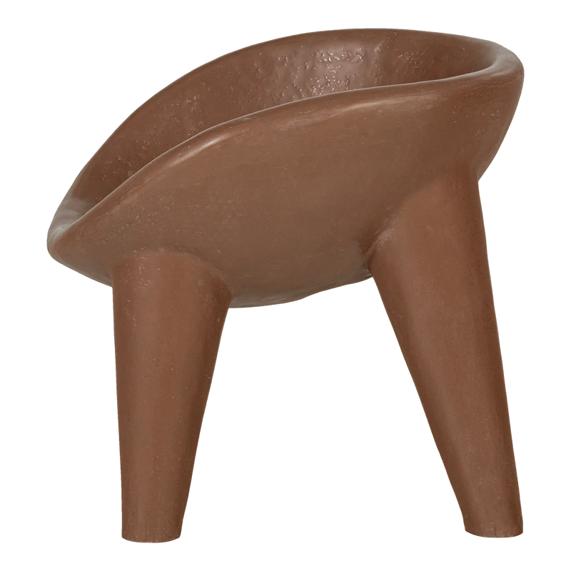 Garten-Loungesessel faserverstärkter Polymer rot/braun