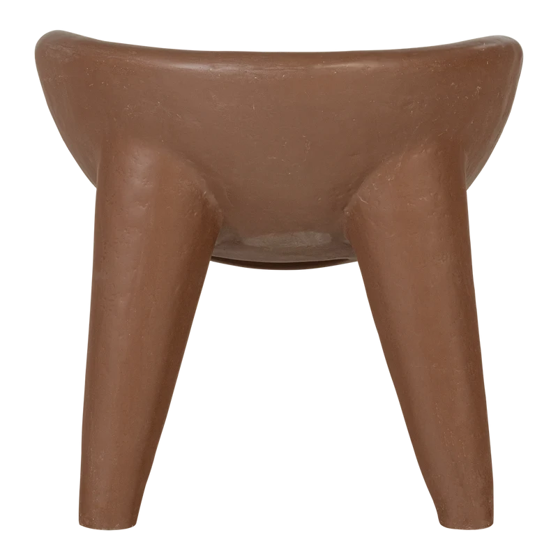 Garten-Loungesessel faserverstärkter Polymer rot/braun